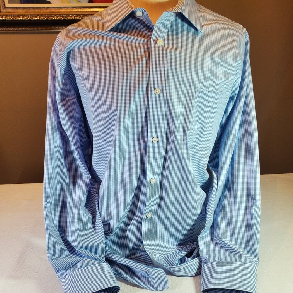 Croft & Barrow Mens XXL 18 34/35 Button Down Shirt Classic Fit Easy Care